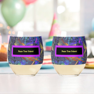 Vaso De Vino Conjunto de 2 Nombre su veneno
