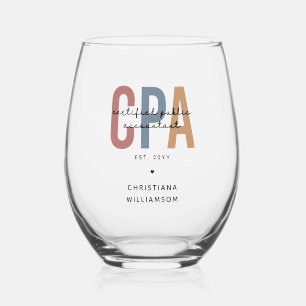 Vaso De Vino Contador público certificado por CPA Retro Persona