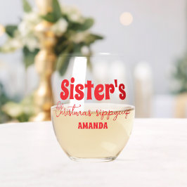 Vaso De Vino Copa de Navidades de la hermana personalizada