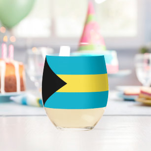 Vaso De Vino Copa de vino con la bandera de Bahamas
