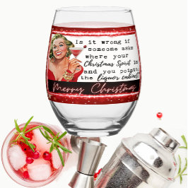 Vaso De Vino Copa de vino divertida de Navidad Retro Mejor Amig