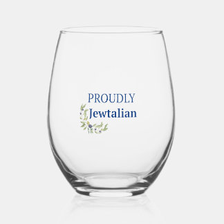 Vaso De Vino Copa de vino orgullosamente judío-italiana