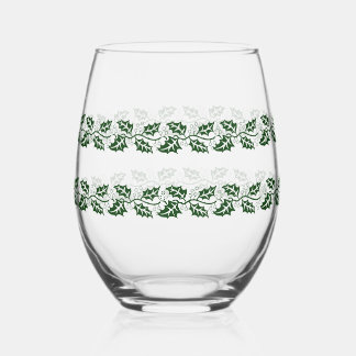 Vaso De Vino Copa de vino - Ramas de acebo