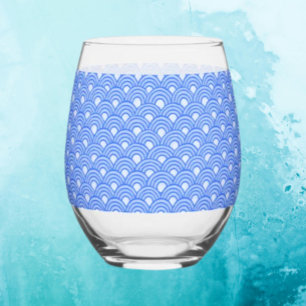 Vaso De Vino Copa de vino sin tallo Cerulean Scales