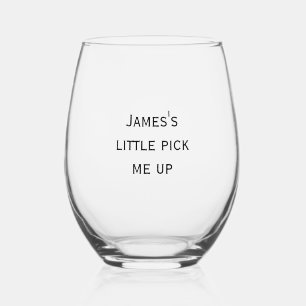 Vaso De Vino Copa de vino sin tallo con texto personalizado