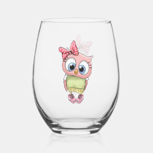 Vaso De Vino Copa de vino sin tallo de búho