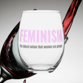 Vaso De Vino Copa de Vino sin Tallo Feminismo – Audaz y Brillan