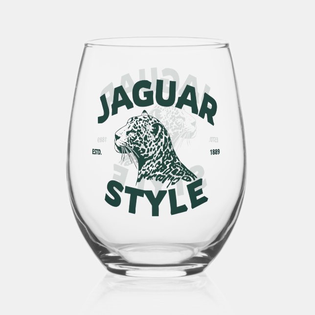 Vaso De Vino Copa de vino sin tallo Jaguar (Anverso)