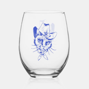 Vaso De Vino Copa de vino sin tallo Kitty