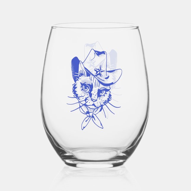 Vaso De Vino Copa de vino sin tallo Kitty (Anverso)