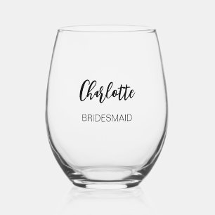 Vaso De Vino Copa de vino sin tallo simple para dama de honor m
