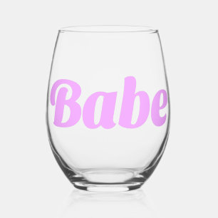 Vaso De Vino Copa para Vino sin Tallo BABE – Bebe con Audacia