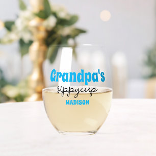 Vaso De Vino Copa Sippy de abuelo personalizado