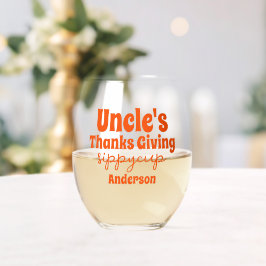 Vaso De Vino Copa Sippy de Acción de Gracias de tío personaliza
