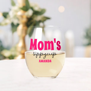 Vaso De Vino Copa Sippy de Mamá Personalizada