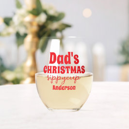 Vaso De Vino Copa Sippy de Navidades de papá personalizada