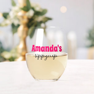 Vaso De Vino Copa Sippy de nombre personalizado personalizado p