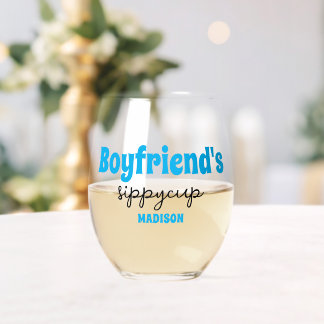 Vaso De Vino Copa Sippy de Novio Personalizada