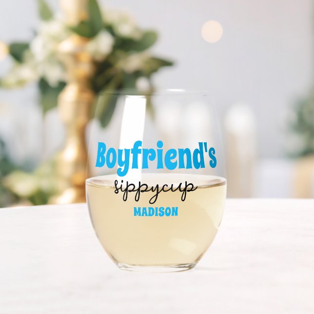 Vaso De Vino Copa Sippy de Novio Personalizada (Insitu (Boda))