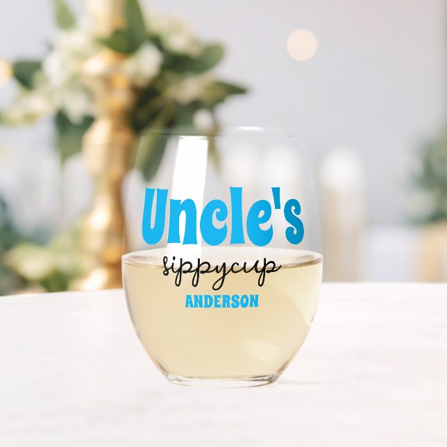 Vaso De Vino Copa Sippy de Tío Personalizado (Insitu (Boda))