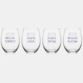 Vaso De Vino Copas de vino con toile de Mahjong caprichosas - J