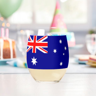 Vaso De Vino Copo de vino con bandera de Australia