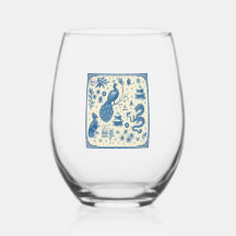 Copo de vino de Mahjong de toile festivo para las