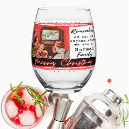 Vaso De Vino Copo de vino divertido de Navidad Retro Mejor Amig