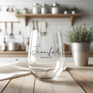 Vaso De Vino Copo de vino sin tallo personalizado para dama de 