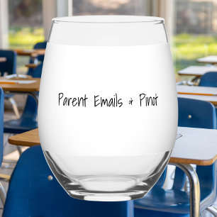 Vaso De Vino “Correos de padres y Pinot” Divertido regalo perso