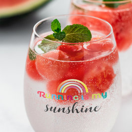 Vaso De Vino Correr es mi gráfico del arcoiris colorido del sol