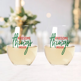 Vaso De Vino Cosas increíbles dentro