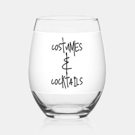 Vaso De Vino Costumes and Cocktails Halloween Party Black White