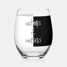Vaso De Vino Costumes Cocktails Halloween Party Black White