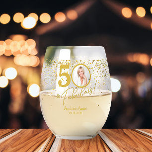 Vaso De Vino Crea tu propia foto de cumpleaños fabulosa