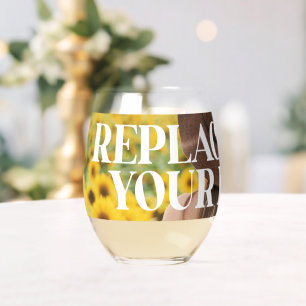 Vaso De Vino Crea tu propia foto personalizada hecha a medida