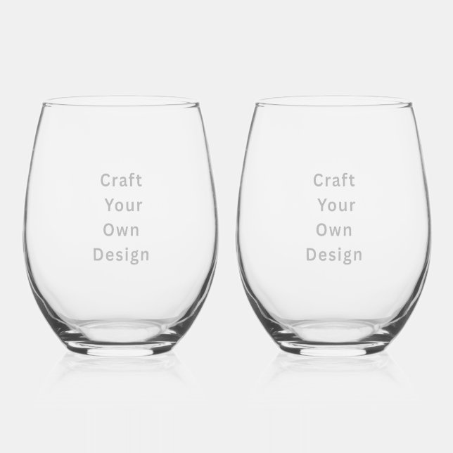 Vaso De Vino Crea tu propio personalizado  (Anverso)