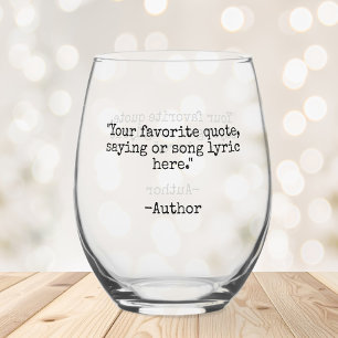 Vaso De Vino Crear su propia cita Personalizado