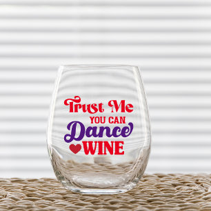 Vaso De Vino Créeme, puedes bailar vino sin cáscara de vidrio