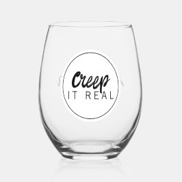 Vaso De Vino Creep It Real Personalized Halloween