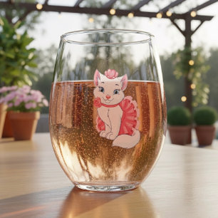 Vaso De Vino Cristal de vino sin cáscara de Kitty