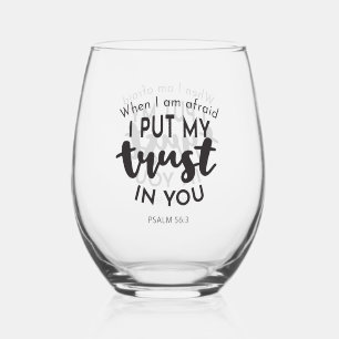 Vaso De Vino Cuando tengo miedo, pongo mi confianza en tus cita