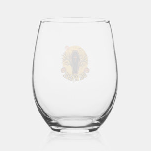 Vaso De Vino Cuidado Camiseta Vintage Calabaza Ataúd Halloween 