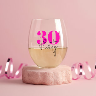 Vaso De Vino Cumpleaños 30 personalizado