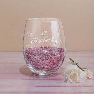 Vaso De Vino Cumpleaños de Beach Club