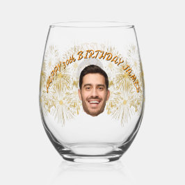 Vaso De Vino Cumpleaños personalizado 20 30 40 50 60