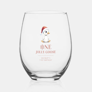 Vaso De Vino Cumpleaños personalizado uno ganso alegre diciembr