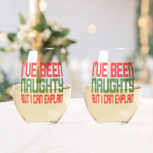 Vaso De Vino Curiosamente, He Sido Navidades traviesos, Pero Pu