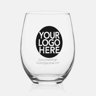 Vaso De Vino Custom Logo Business Promotional Stemless Wine Gla