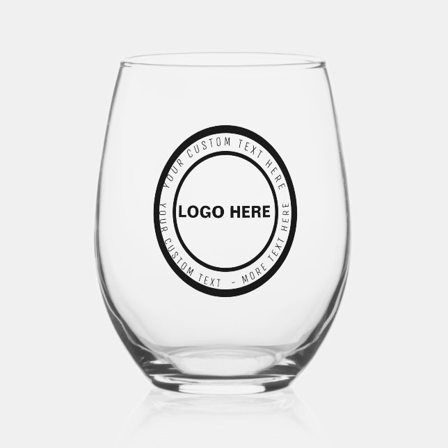 Vaso De Vino Custom Logo & Text Beer Glass | Personalised Gift (Reverso )